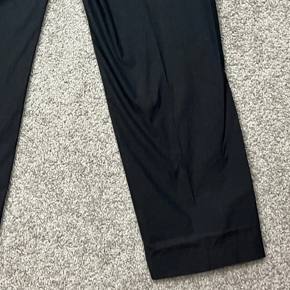 Banana Republic Dress Pants Mens 36x30 Black Flat Front Straight Leg Classic